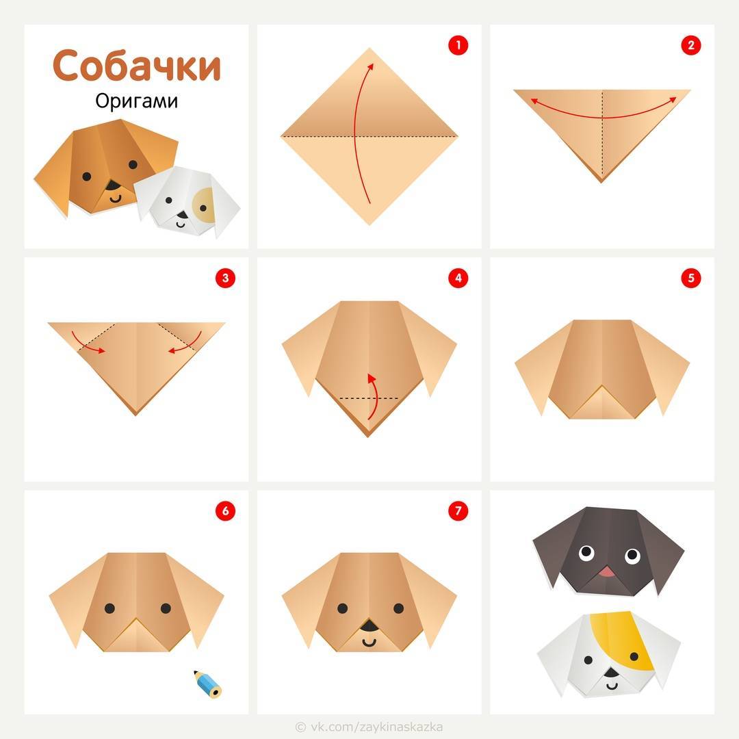 Как сделать оригами собаку: оживляем разные породы, мастеря красивые фигурки в технике оригами