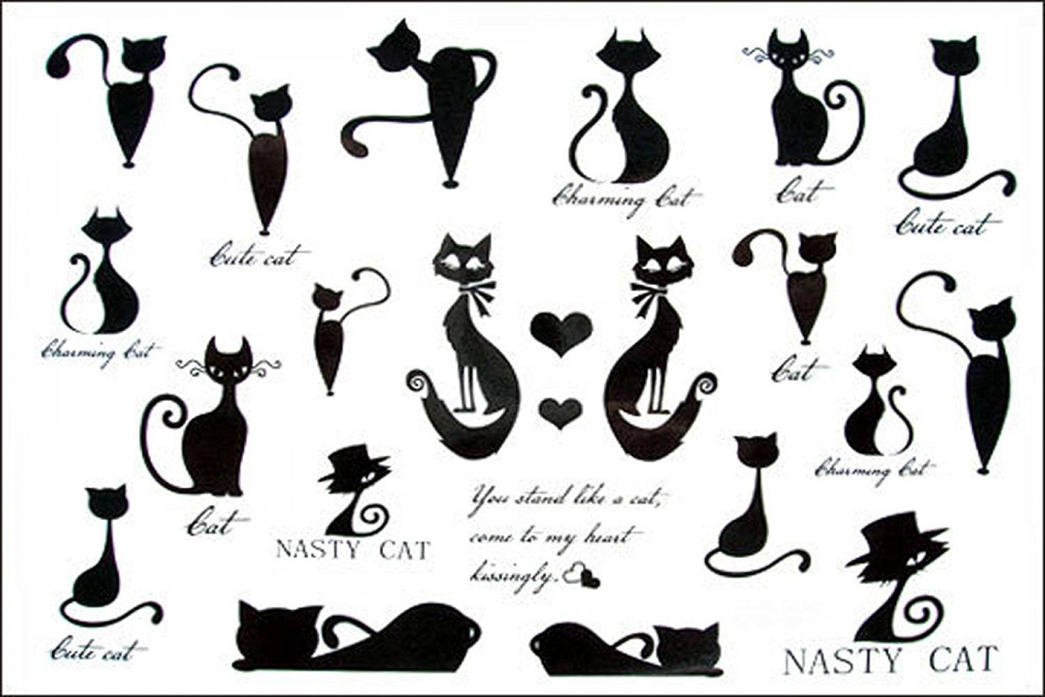 Значение тату кошки для девушек: на ноге, руке, черная, египетская, с цветами, луной, крыльями, короной, бабочкой. эскизы + 115 фото