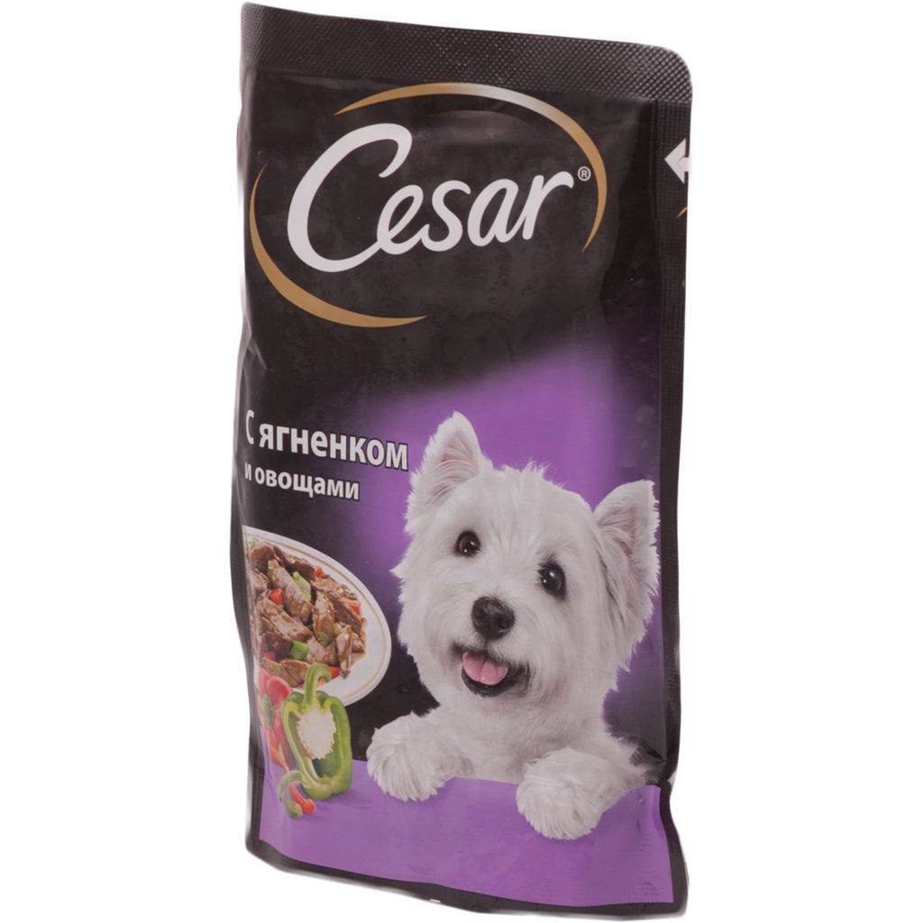 Корм цезарь для собак в пакетиках: обзор