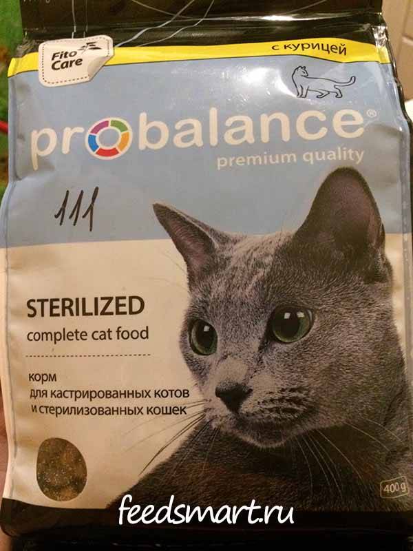 Корм для кошек пробаланс (probalance) - обзор, состав, отзывы, цены