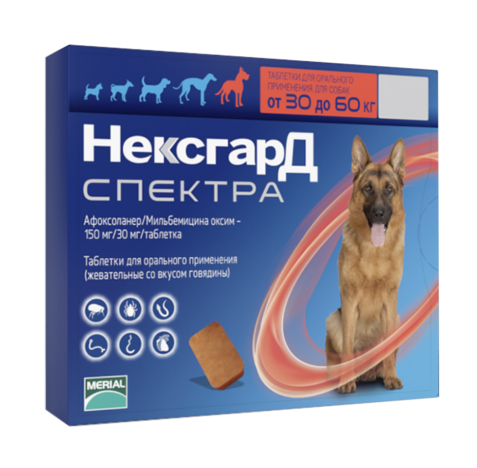 Нексгард спектра для собак – инструкция по применению таблеток от блох, клещей и глистов