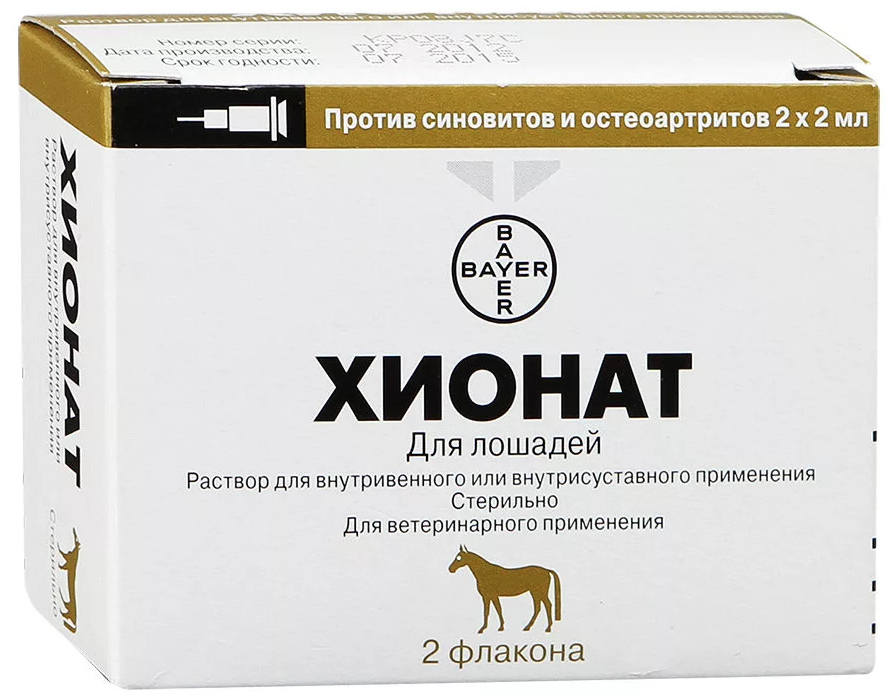 Препарат merial хионат для лечения неинфекционных артритов у лошадей 2 флакона*2 мл в интернет магазине zooventa.ru
