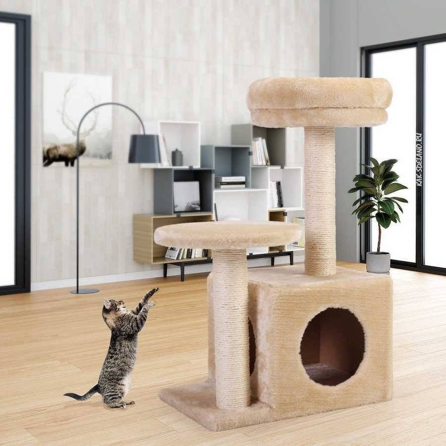 Домик для кошки своими руками из фанеры | как сделать дом
