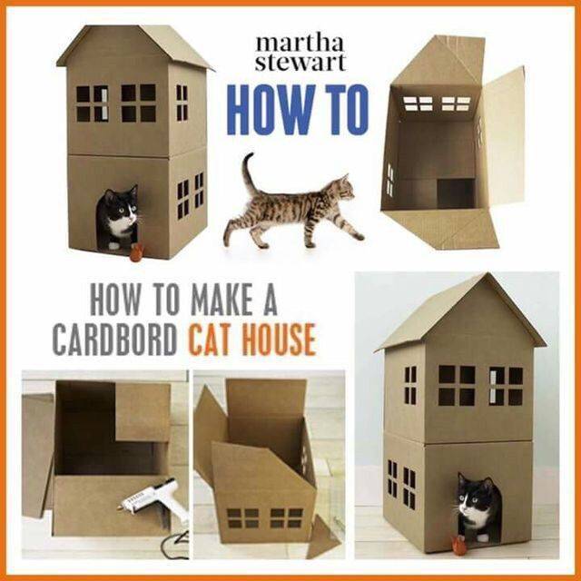 Домик для кошки своими руками - 11 идей как сделать, инструкция и мастер-классы (фото)