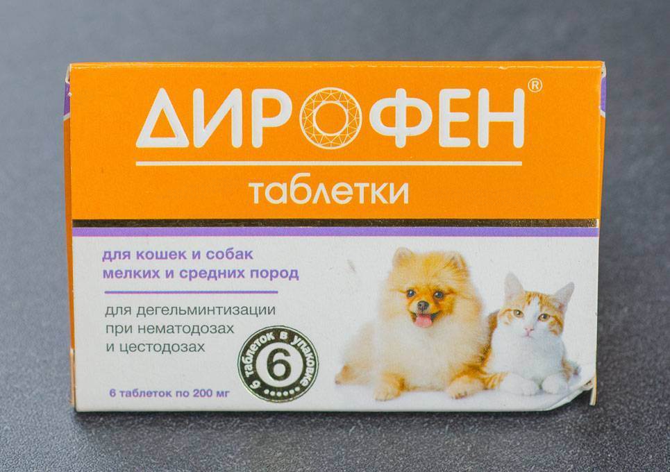 Таблетки от глистов дирофен: применение для кошек, дозировка и состав
