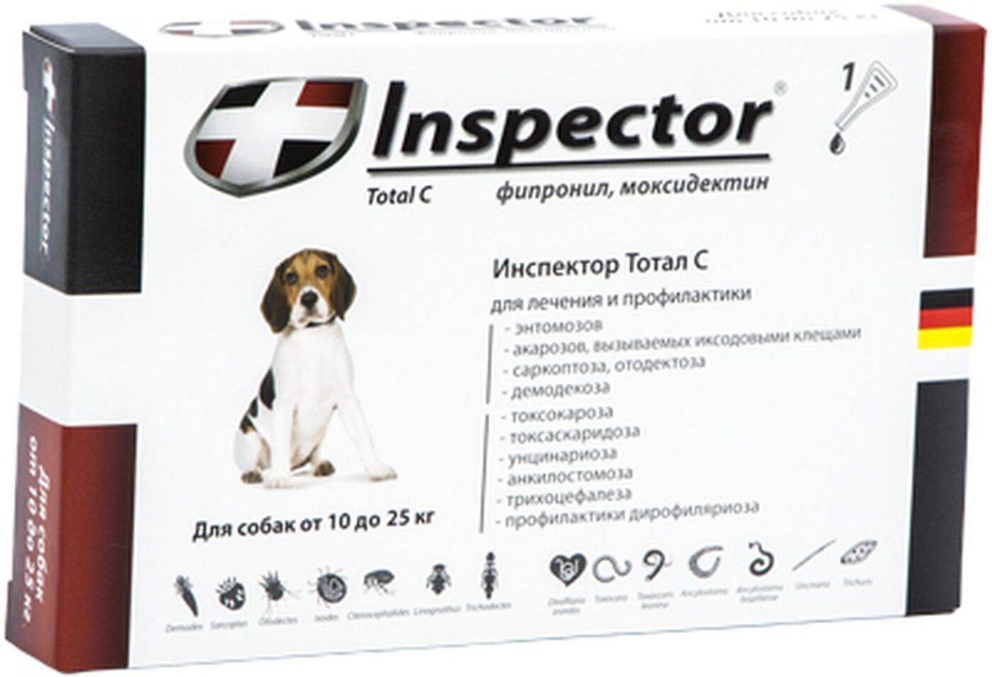 Инспектор для собак – инструкция по применению капель, спрея против блох и клещей